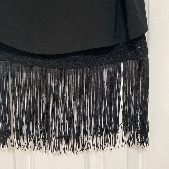 Jessica Simpson Black Top with Fringe - Picture 5 of 5